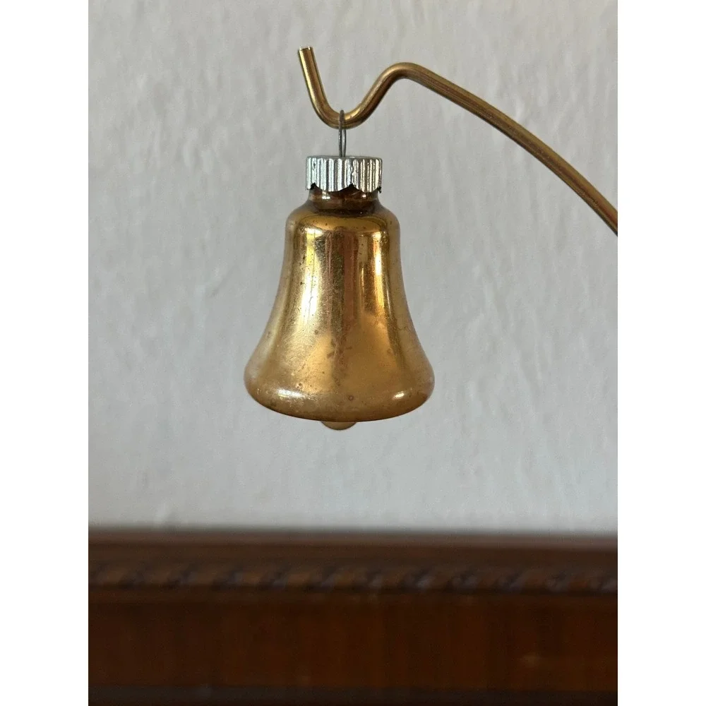 Vintage Shiny Brite Price‎ Cap 2'' Gold Bell Christmas Ornament